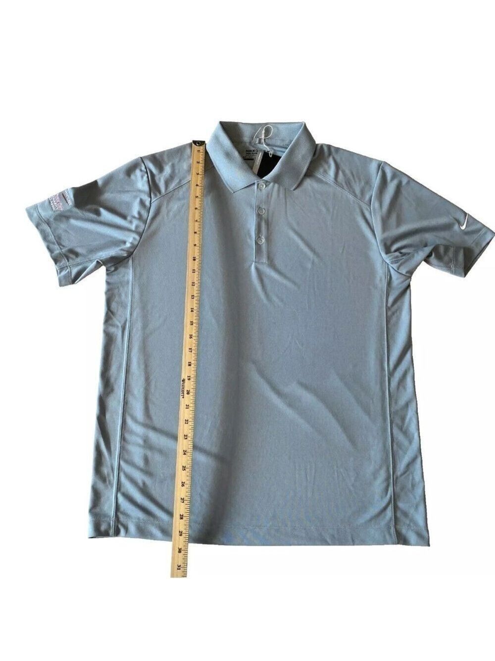 NWT Nike Golf Tour Performance Dri-Fit Polo Gray Standard Fit Size L Logo - Picture 11 of 11